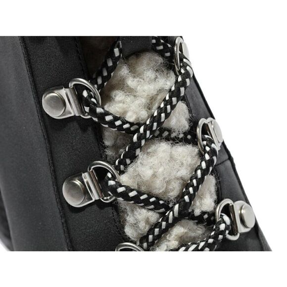 CHARLES BY CHARLES DAVID WEARY FAUX NUBUCK AND FAUX-FUR PLATFORM ANKLE BOOTS - Picture 9 of 16